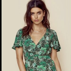 Spell Green Floral Mini Dress